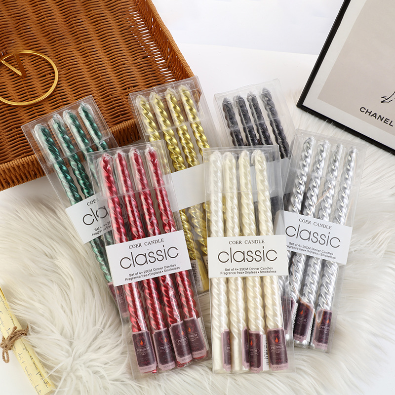 Candelabro roscado de colores  - Holiday Candle Set reseña y precio
